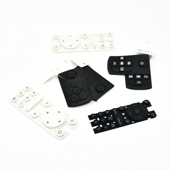 ODM/OEM Silicone Rubber Conductive P+R Keypad and Plastic Button Cover Numeric Button